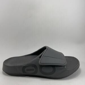 Oofos OOahh Sports Flex Slide Sandal Mens Size 8 Slate Gray Comfort Recovery